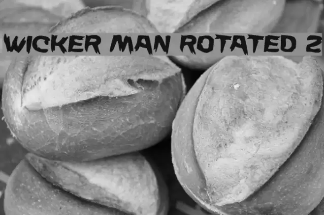 Wicker Man Rotated 2 Font examples