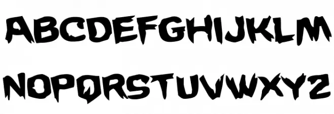 Wicker Man Rotated Schriftart Groß