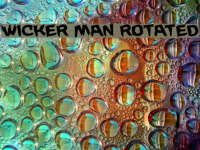 Wicker Man Rotated Font examples