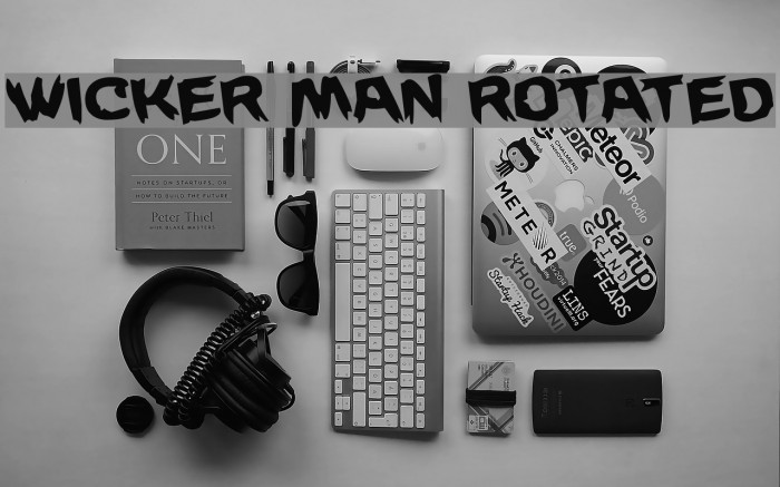Wicker Man Rotated Font examples