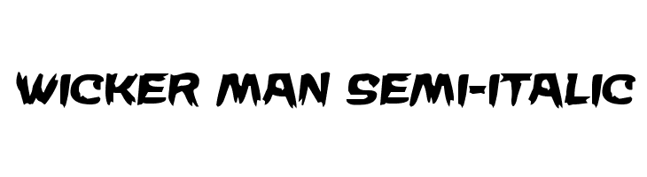 Wicker Man Semi-Italic Font