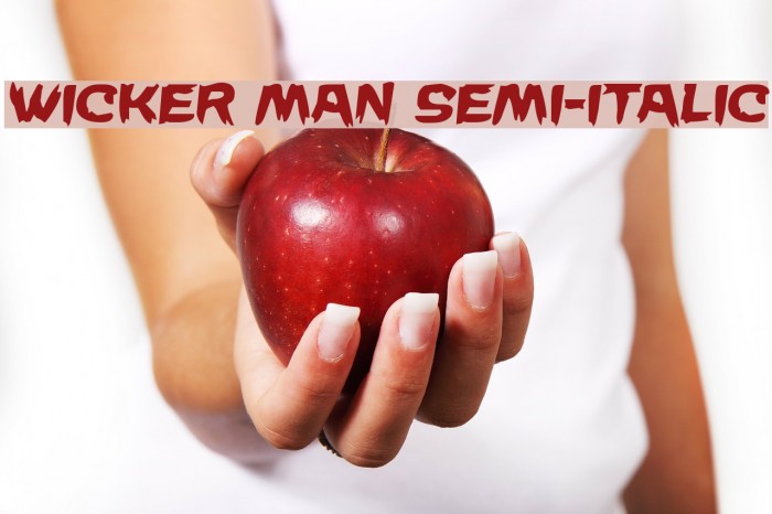 Wicker Man Semi-Italic Font examples