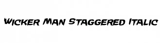Wicker Man Staggered Italic 