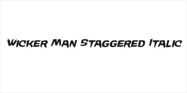 Wicker Man Staggered Italic Logo