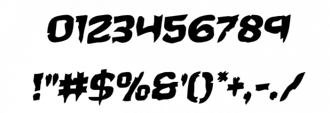 Wicker Man Staggered Rotalic Font OTHER CHARS