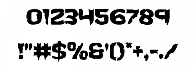 Wicker Man Staggered Font OTHER CHARS