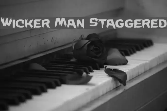 Wicker Man Staggered Font examples