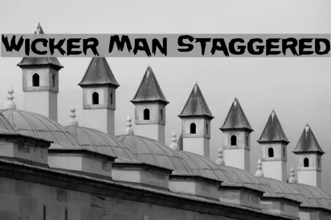 Wicker Man Staggered Font examples