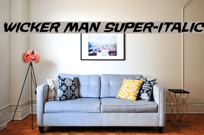 Wicker Man Super-Italic Font examples