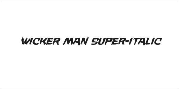 Wicker Man Super-Italic Logo