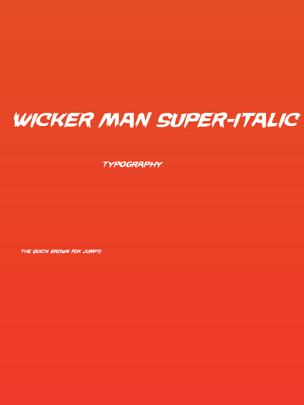 Wicker Man Super-Italic Poster