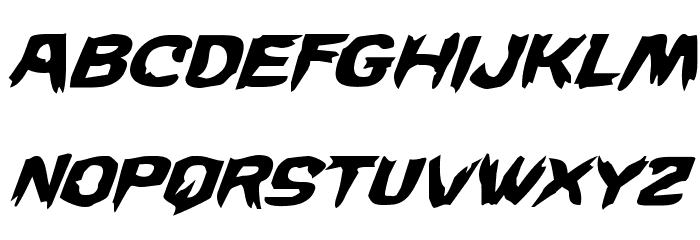 Wicker Man Super-Italic Font LOWERCASE