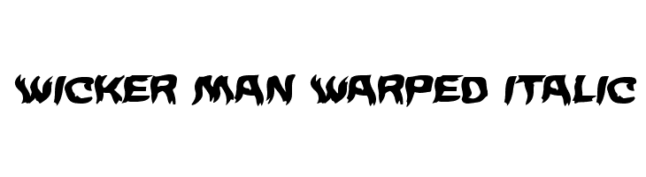 Wicker Man Warped Italic  font caratteri gratis