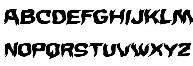 Wicker Man Warped Italic Schriftart Groß