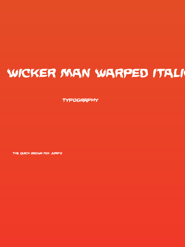 Wicker Man Warped Italic Poster