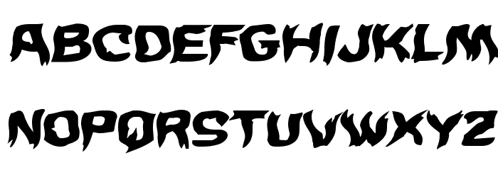 Wicker Man Warped Italic Font LOWERCASE