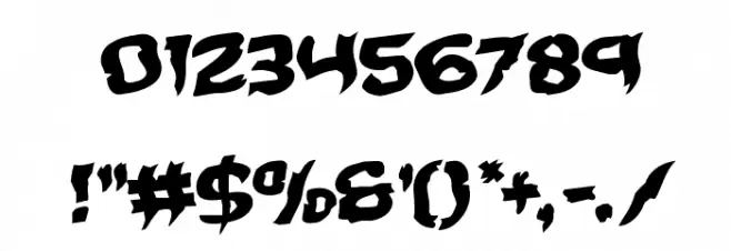 Wicker Man Warped Rotalic Font OTHER CHARS