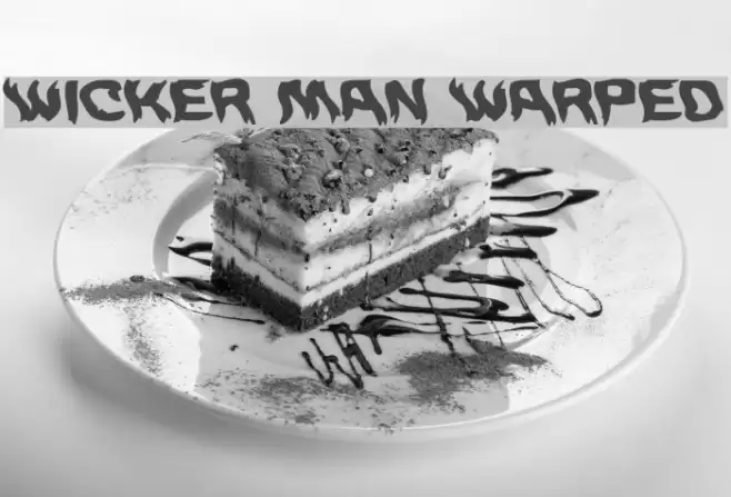 Wicker Man Warped Font examples