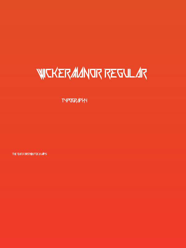 Wickermanor Regular Poster