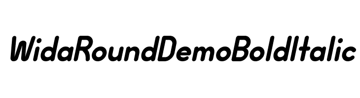 Wida Round Demo Bold Italic Font