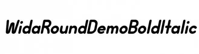 Wida Round Demo Bold Italic  नि: शुल्क फ़ॉन्ट्स डाउनलोड