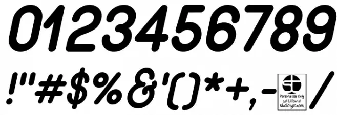 Wida Round Demo Bold Italic Fuentes OTROS CHARS