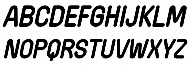 Wida Round Demo Bold Italic フォント 大文字