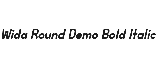 Wida Round Demo Bold Italic Logo