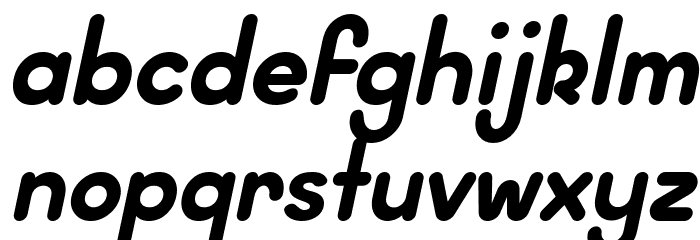 Wida Round Demo Bold Italic Font LOWERCASE
