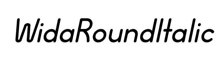 Wida Round Italic Font