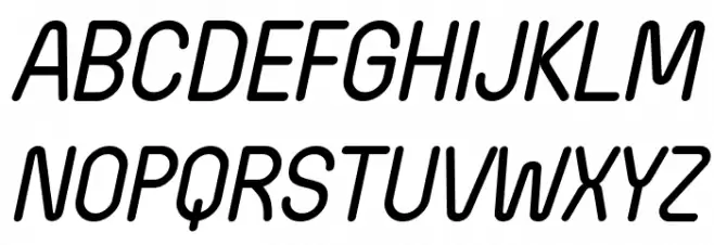 Wida Round Italic خط أحرف كبيرة