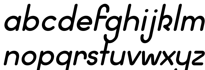 Wida Round Italic Font LOWERCASE