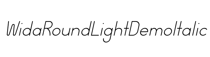Wida Round Light Demo Italic Font