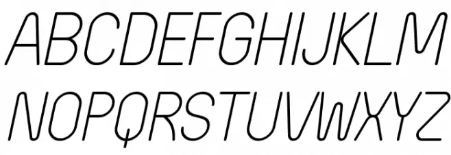 Wida Round Light Demo Italic Fonte MAIÚSCULAS