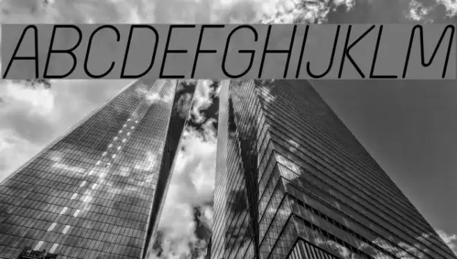 Wida Round Light Demo Italic Font examples