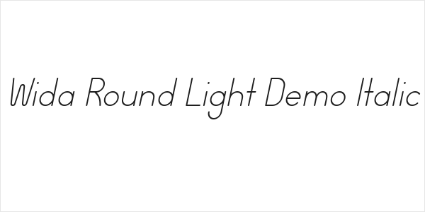 Wida Round Light Demo Italic Logo