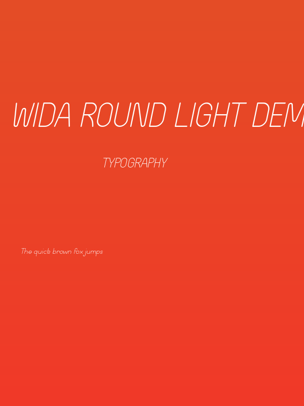 Wida Round Light Demo Italic Poster