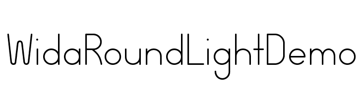 Wida Round Light Demo Font