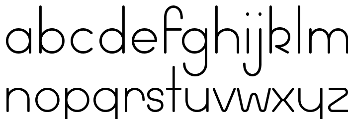 Wida Round Light Demo Font LOWERCASE