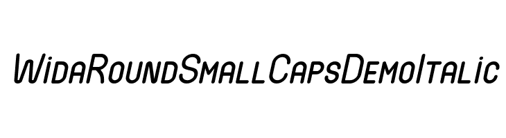 Wida Round SmallCaps Demo Italic  font caratteri gratis