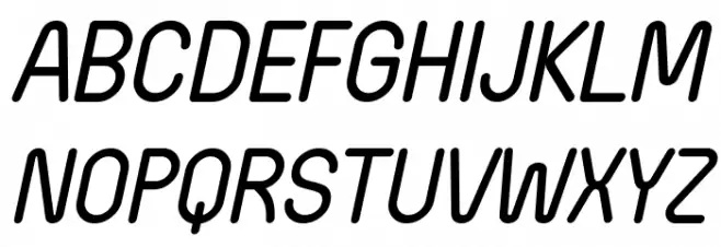 Wida Round SmallCaps Demo Italic Schriftart Groß