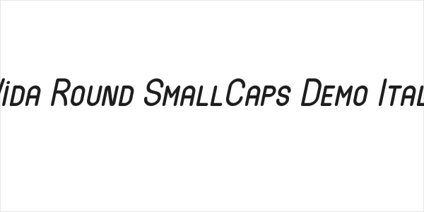 Wida Round SmallCaps Demo Italic Logo
