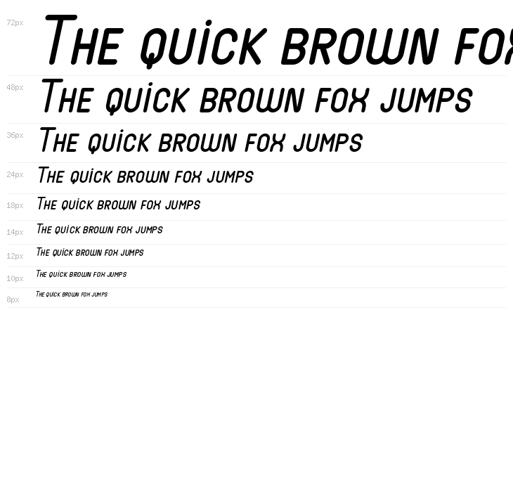 Wida Round SmallCaps Demo Italic Waterfall