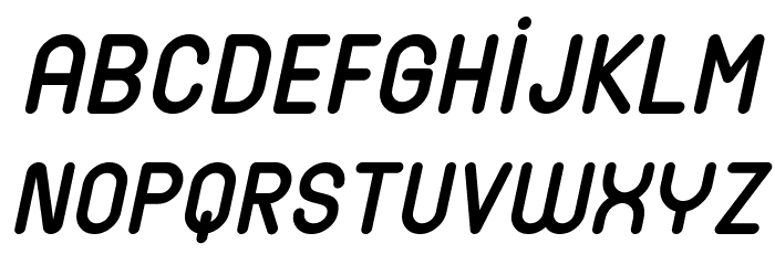 Wida Round SmallCaps Demo Italic Font LOWERCASE