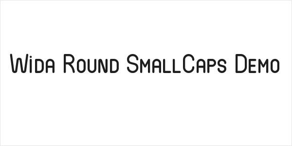 Wida Round SmallCaps Demo Logo