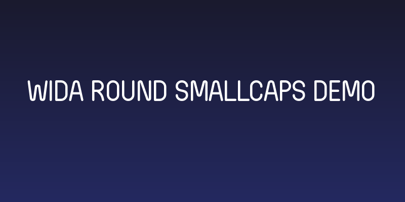 Wida Round SmallCaps Demo Social Header