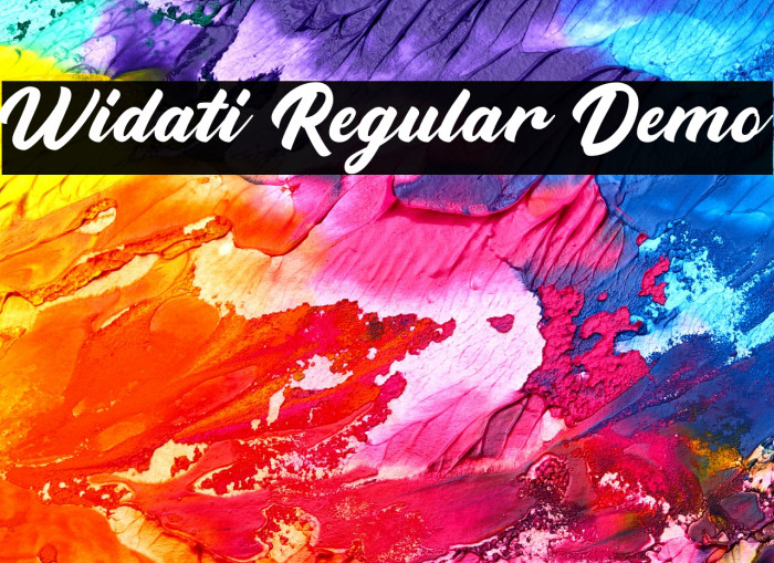 Widati Regular Demo Example 2
