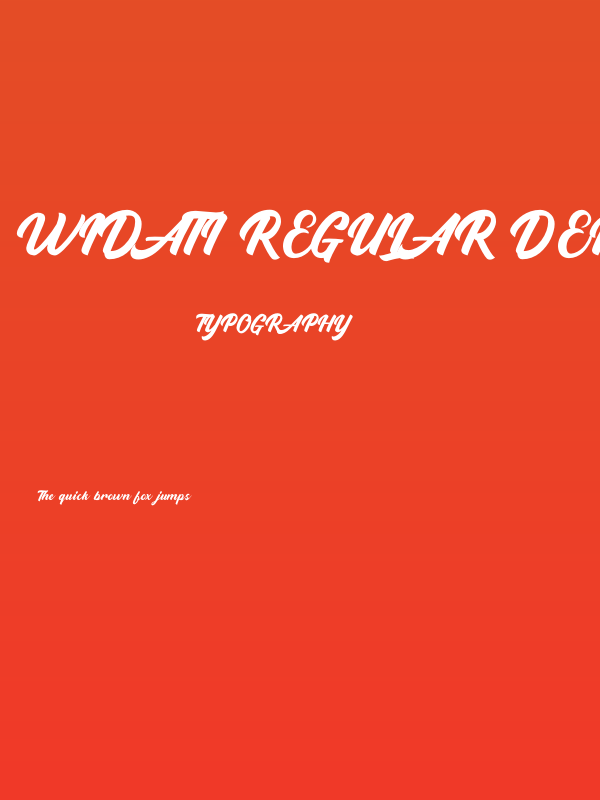 Widati Regular Demo Poster