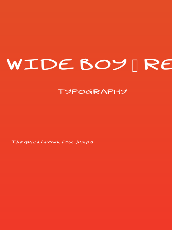 Wide Boy - Regular Poster