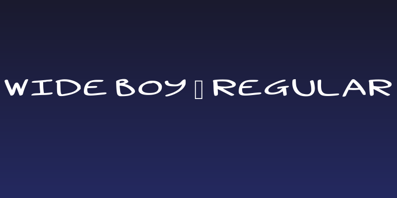 Wide Boy - Regular Social Header